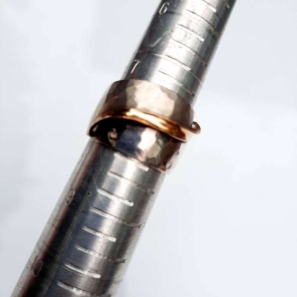 Mixed Metal Hammered Wrap Ring - Gold and Silver - Picture 2 of 5
